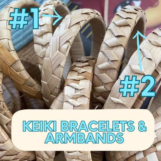 Embellished Keiki Lauhala Bracelet or Armband