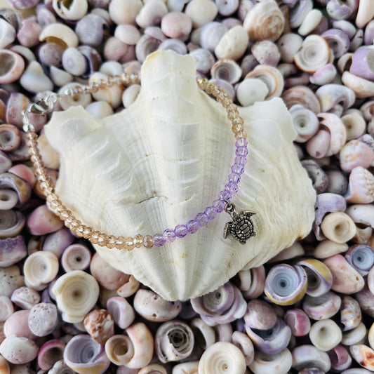 Sea Turtle Love Dazzling Blush Anklet