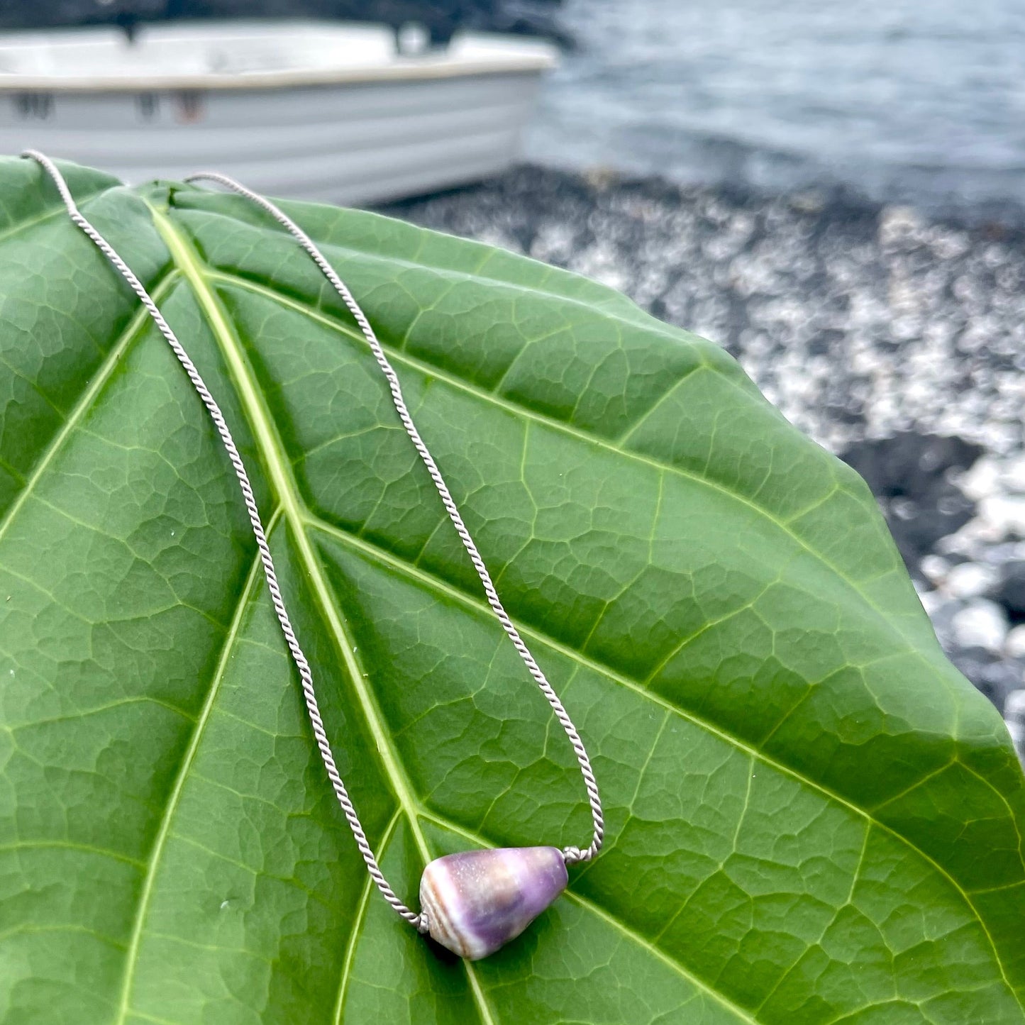 Shell on Silk Necklace
