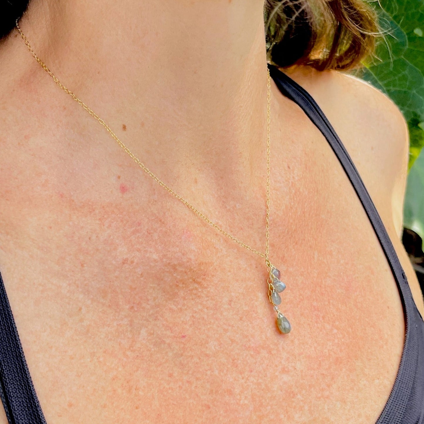 Labradorite Brio Dangle Necklace