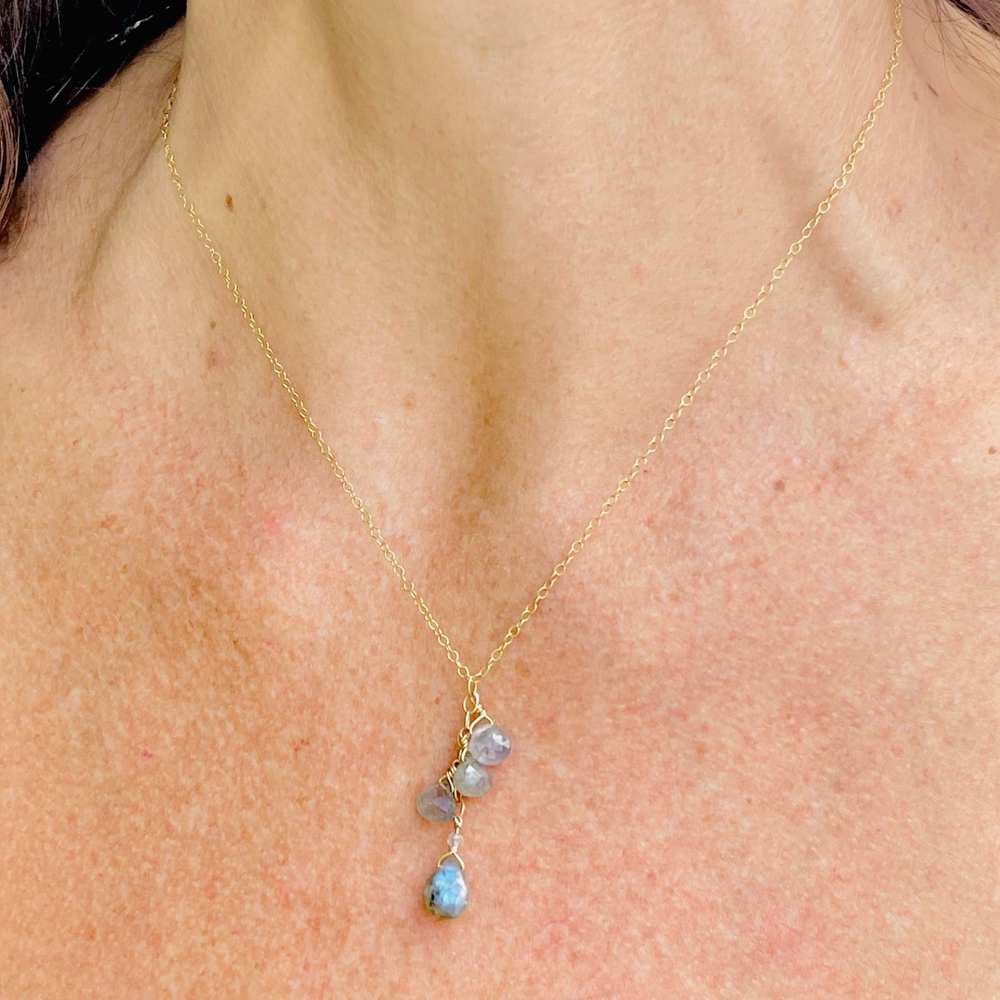 Labradorite Brio Dangle Necklace