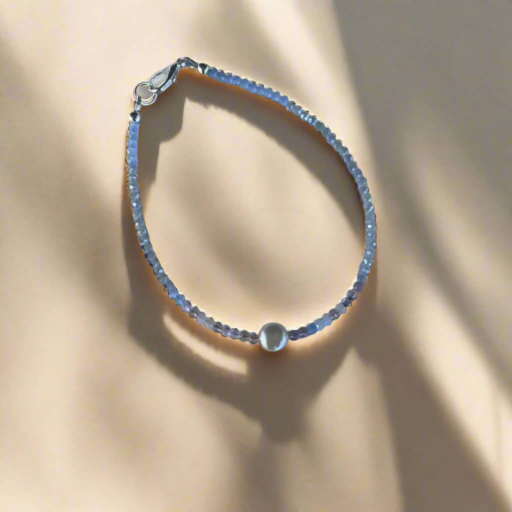 Blue-Gray Pearl Anklet